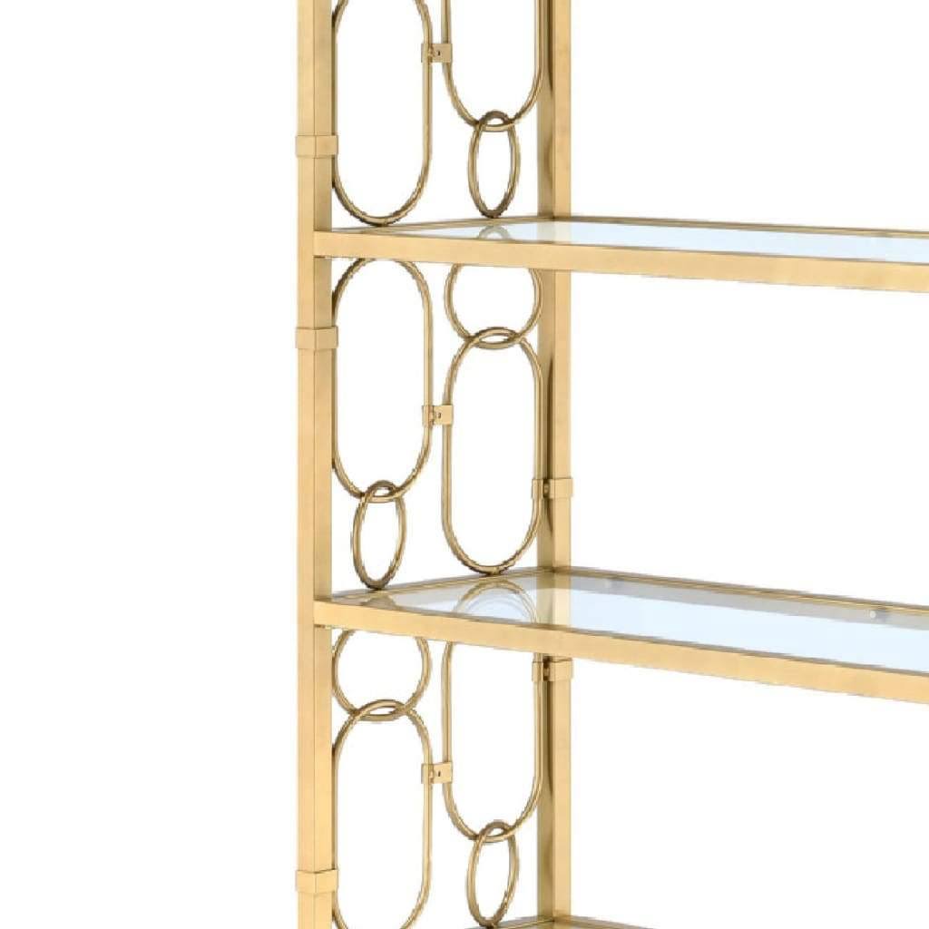 Clear Glass & Gold Bookshelf U166167