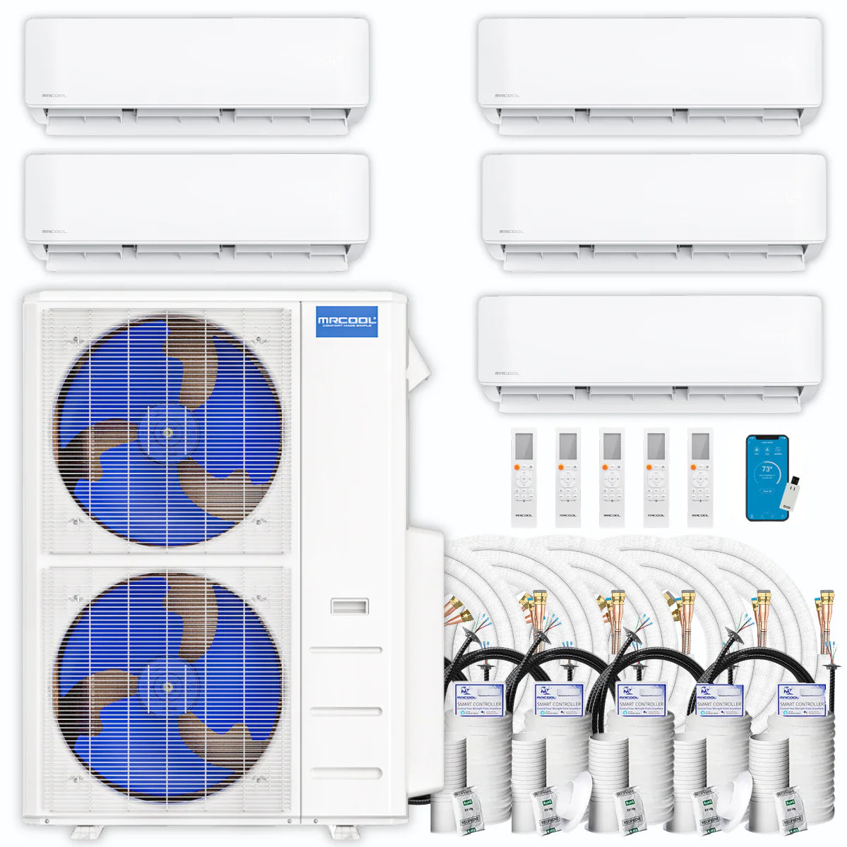 51,000 BTU 5 Zone Ductless Air Conditioner and Heat Pump G945