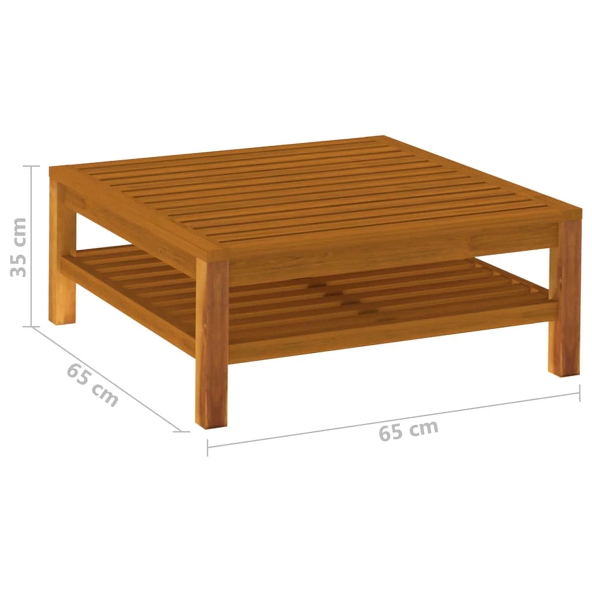 Acacia Wood Coffee Table with Storage Shelf S836