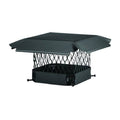 14x22 Round Single Flue Chimney Cap Black Galv Steel Mesh G12297