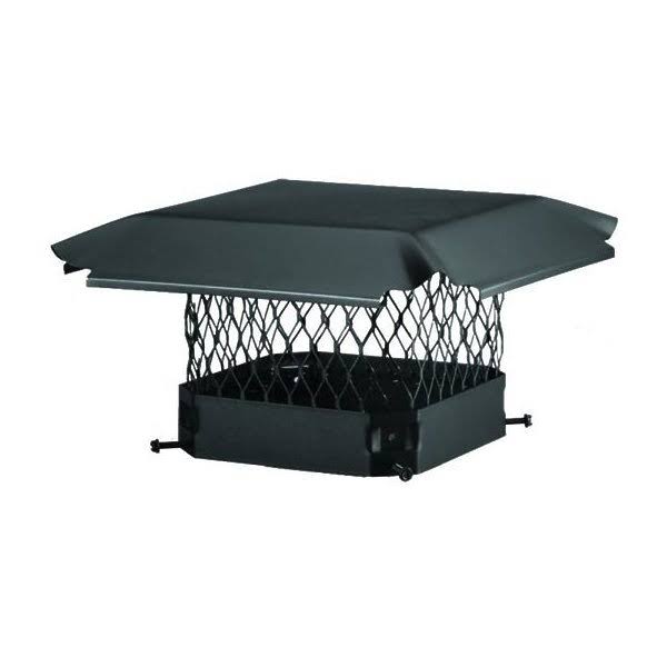 14x22 Round Single Flue Chimney Cap Black Galv Steel Mesh G12297