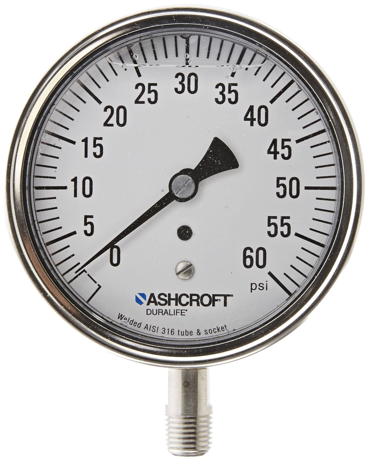 Stainless Steel Case Pressure Gauge with Stainless Steel Bourdon Tube T215