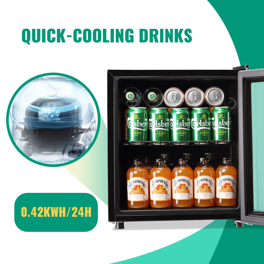 125 Can 3.5 Cu.ft Glass Door Beverage Cooler Refrigerator B5936