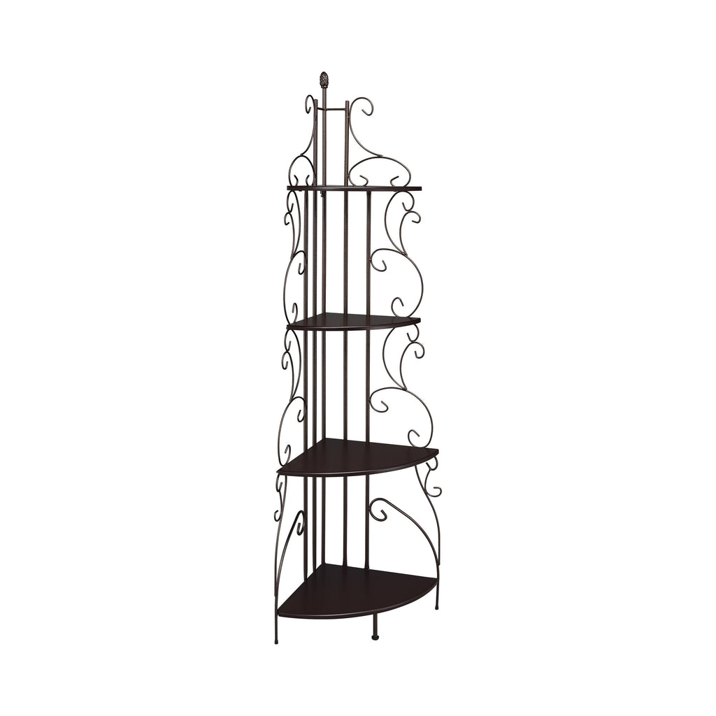4-Shelf Corner Bookcase R975
