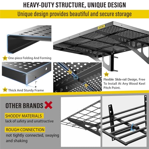 4-Pack Adjustable Heavy Duty Wall Mounted Metal Shelving R65268
