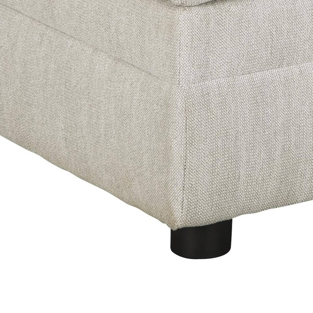 White Wooden Ottoman with Hidden Storage V86515