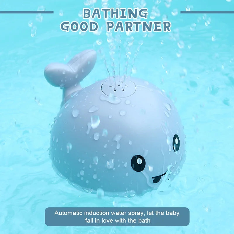 Baby Bath Toys Light up Whale Spray Sprinkler Bathtub Toy O9022