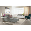 Modern Classic Round End Table in Stainless Steel with Smoke Tempered Glass Top G30434