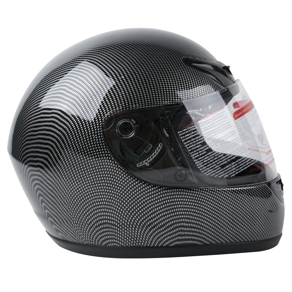 Black Carbon Fiber Full Face Motorcycle Helmet J452723
