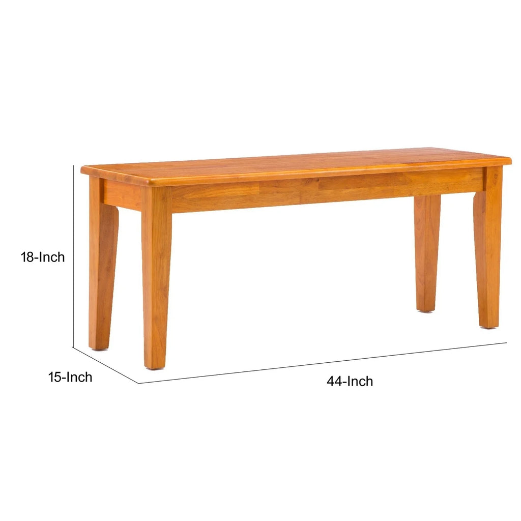 Oak Brown Wood Dining Bench G144284