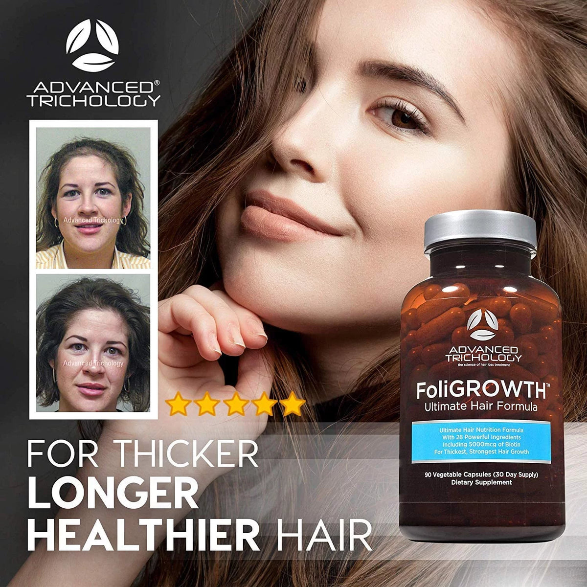 Hair Growth Vitamin with High Potency Biotin N448494