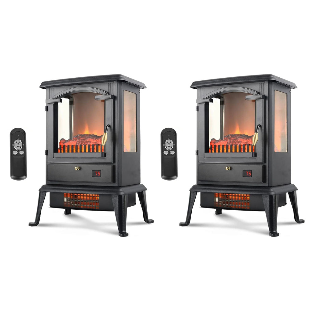 Electric Fireplace Heater Stove with Remote 2 Pack F5770