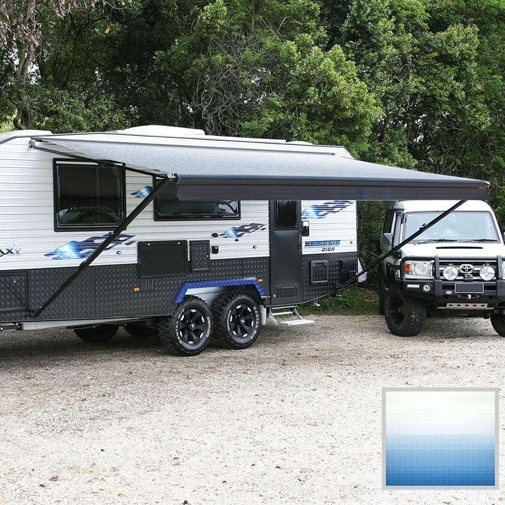 Ocean Blue 10 Feet Vinyl RV Awning Canopy Replacement G87413