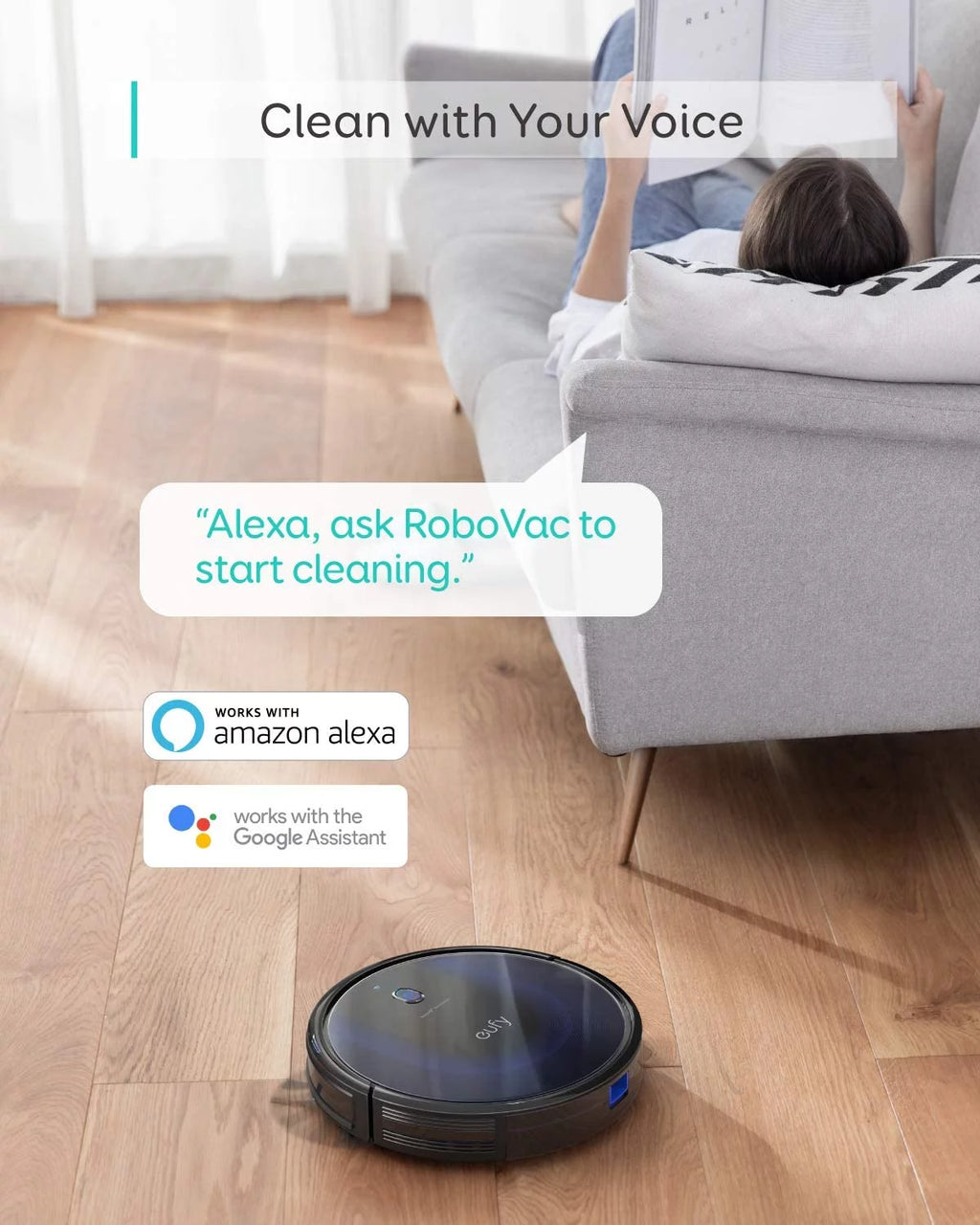 Wi-Fi Connected 2000Pa Suction Robot Vacuum Cleaner F646046