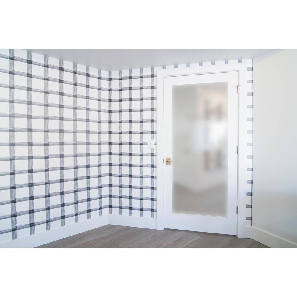 24 in. x 80 in. 1-Lite Satin Etch Solid Core MDF Primed Left-Hand Single Prehung Interior Door G177653