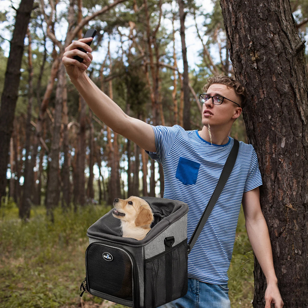 Foldable Removable Pet Bicycle Carrier Backpack O294
