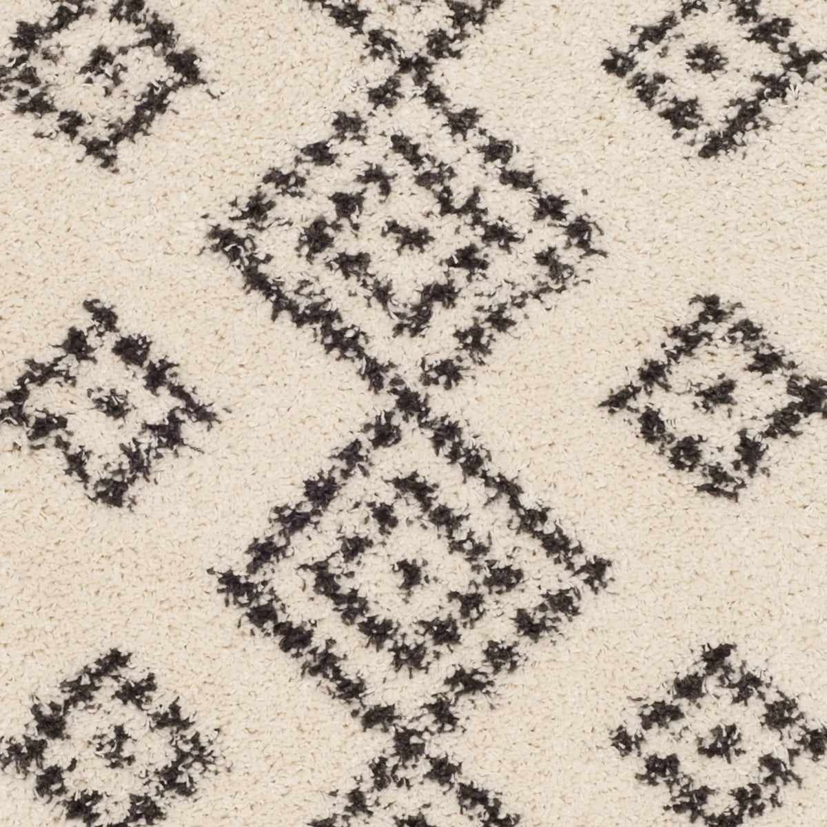 Geometric Moroccan Shag Runner Rug J5899