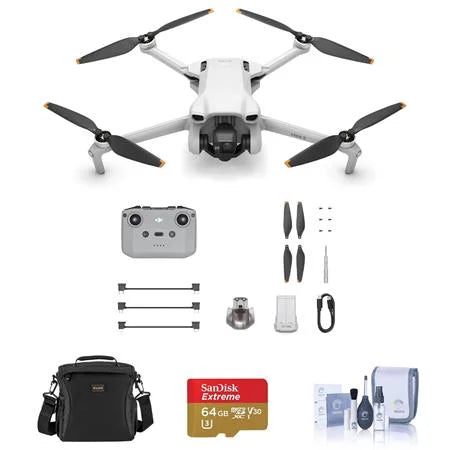 Mini 3 Drone with Remote Controller, 64GB microSD Card, Shoulder Bag R7338