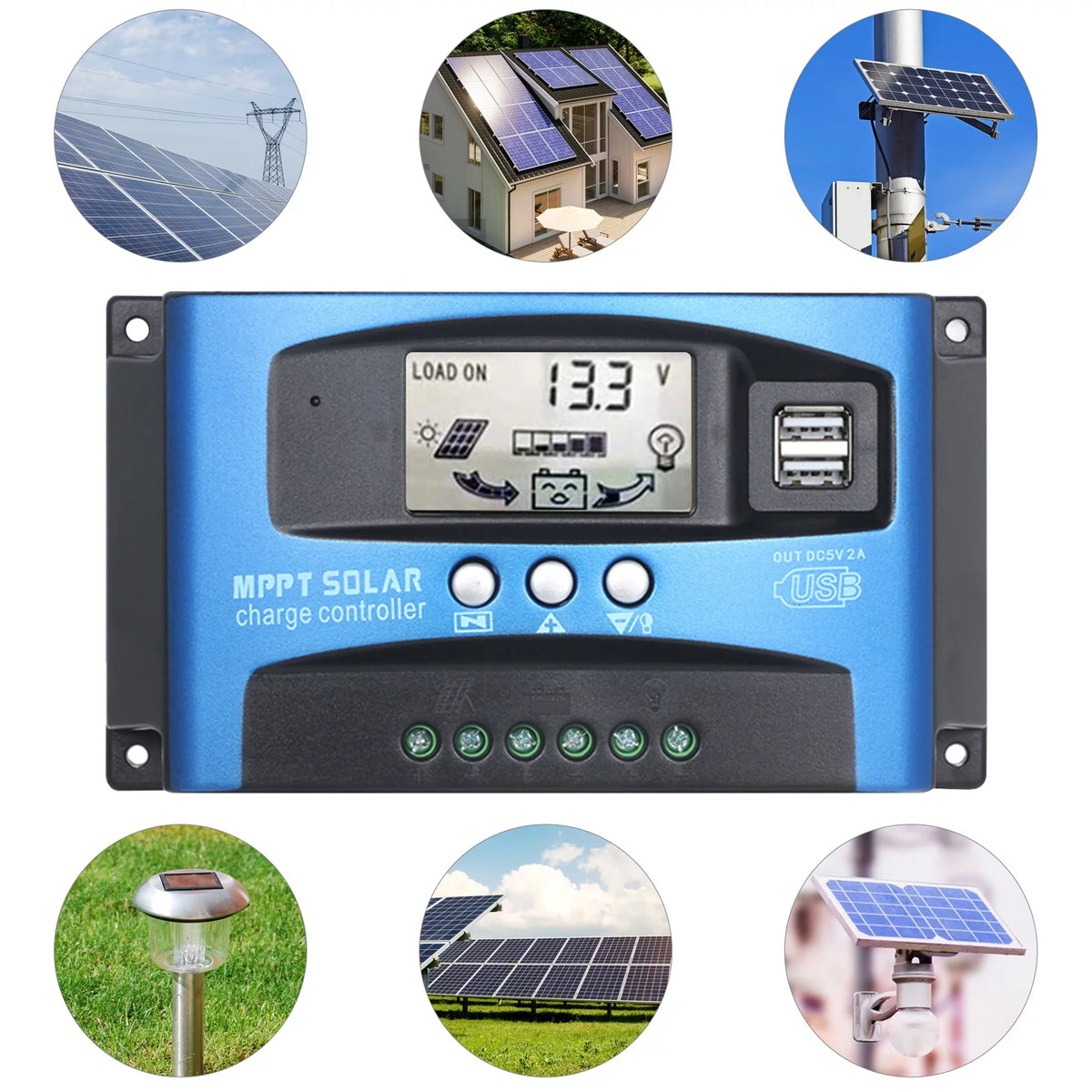 100A MPPT Solar Charge Controller with Dual USB B279847