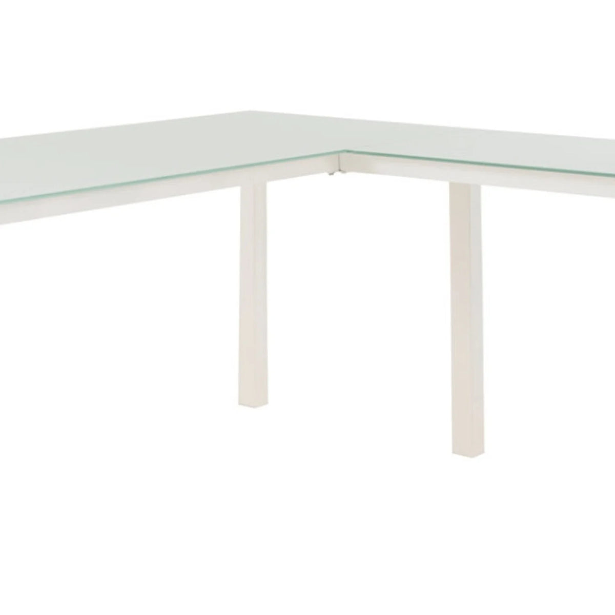 L Shape Desk with Frosted Glass Top V516433