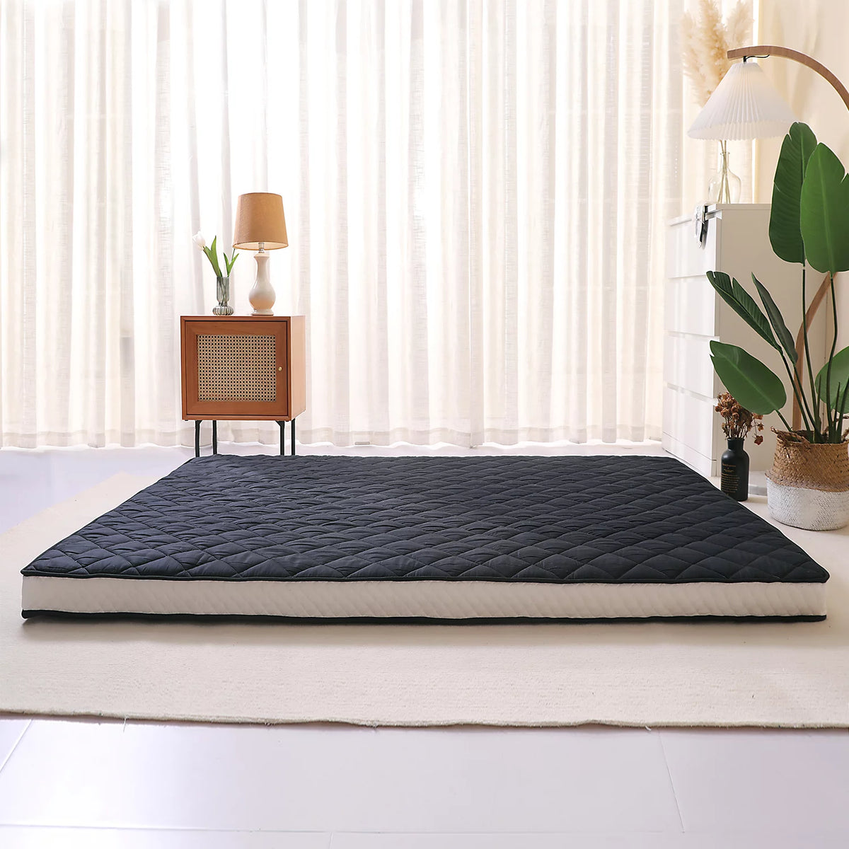 Gray Queen Folding Futon Mattress Y1708