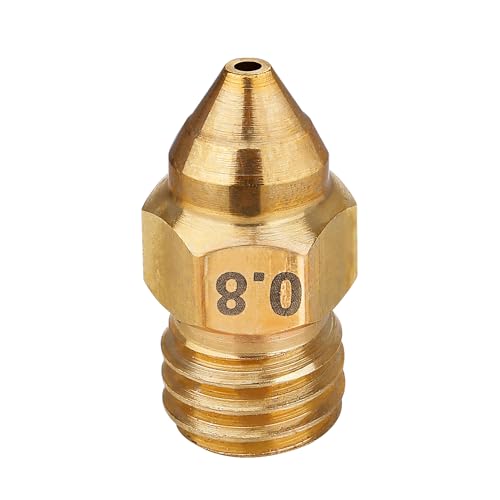 3D Printer Brass Nozzles Kit 0.4mm 0.6mm 0.8mm Pack of 8 K67370
