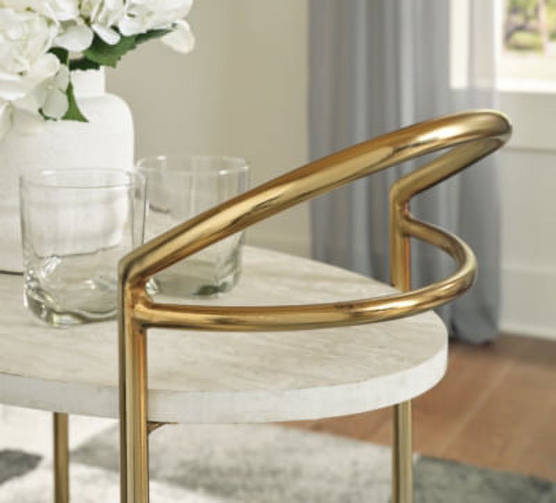 Cream/Gold Bar Cart G159056