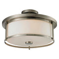 Brushed Nickel 3 Light Semi-Flush Mount Y8719