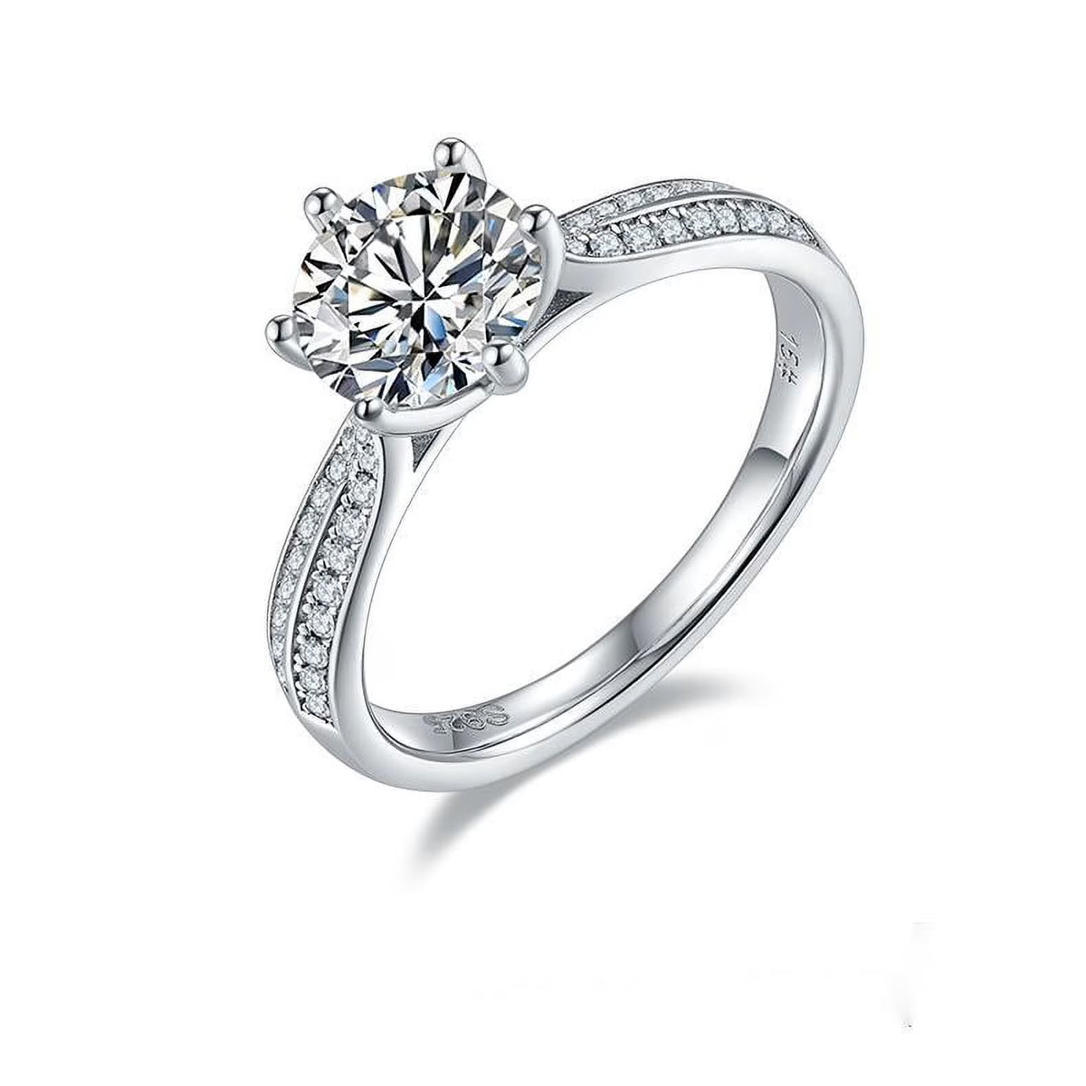 1.5 Carat Moissanite Double Halo Engagement Ring G611