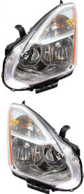 Headlight Assembly Pair for Nissan Rogue 2009-2010 Halogen L59564