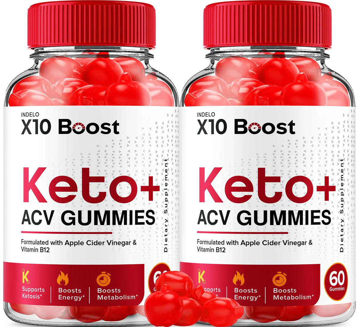 Keto ACV Gummies 1000mg B12 120 Gummies 2 Pack K5372