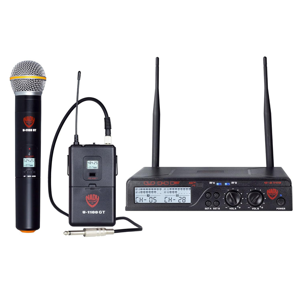UHF Wireless Lavalier Microphone and Instrument/Guitar System L15316