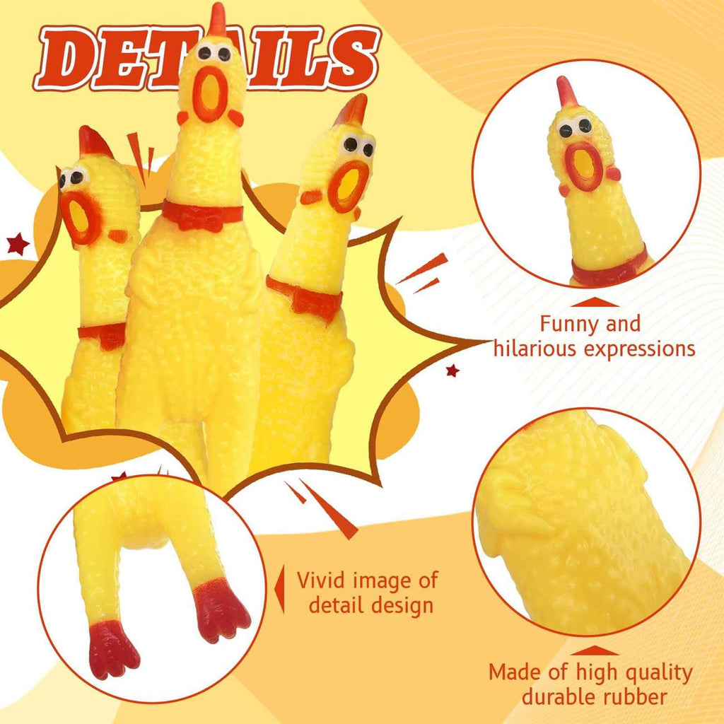 Yellow Rubber Chicken 20 Pcs J524