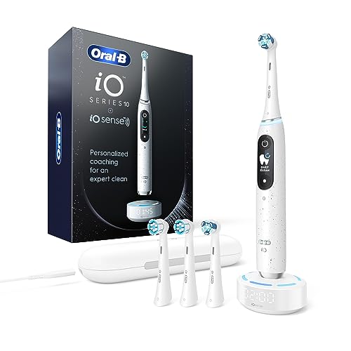 Black Rechargeable Electric Toothbrush with 4 Replacement Heads and Charging Travel Case T388