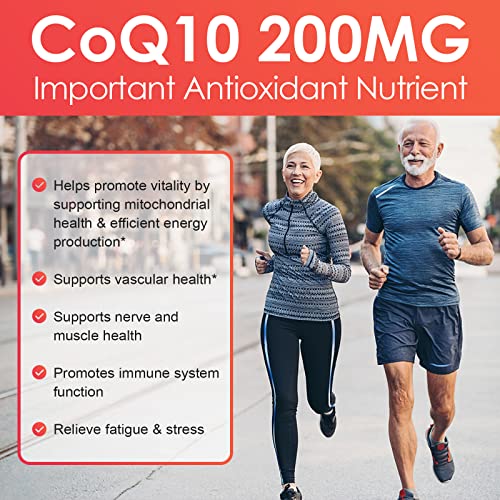 CoQ10 200mg Softgels with Organic Olive Oil, 120 Servings K180