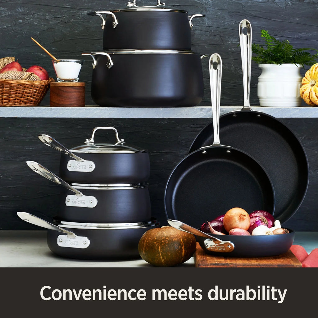 2 Piece Nonstick Hard Anodized Fry Pan Set, 10 & 12 inch E359562