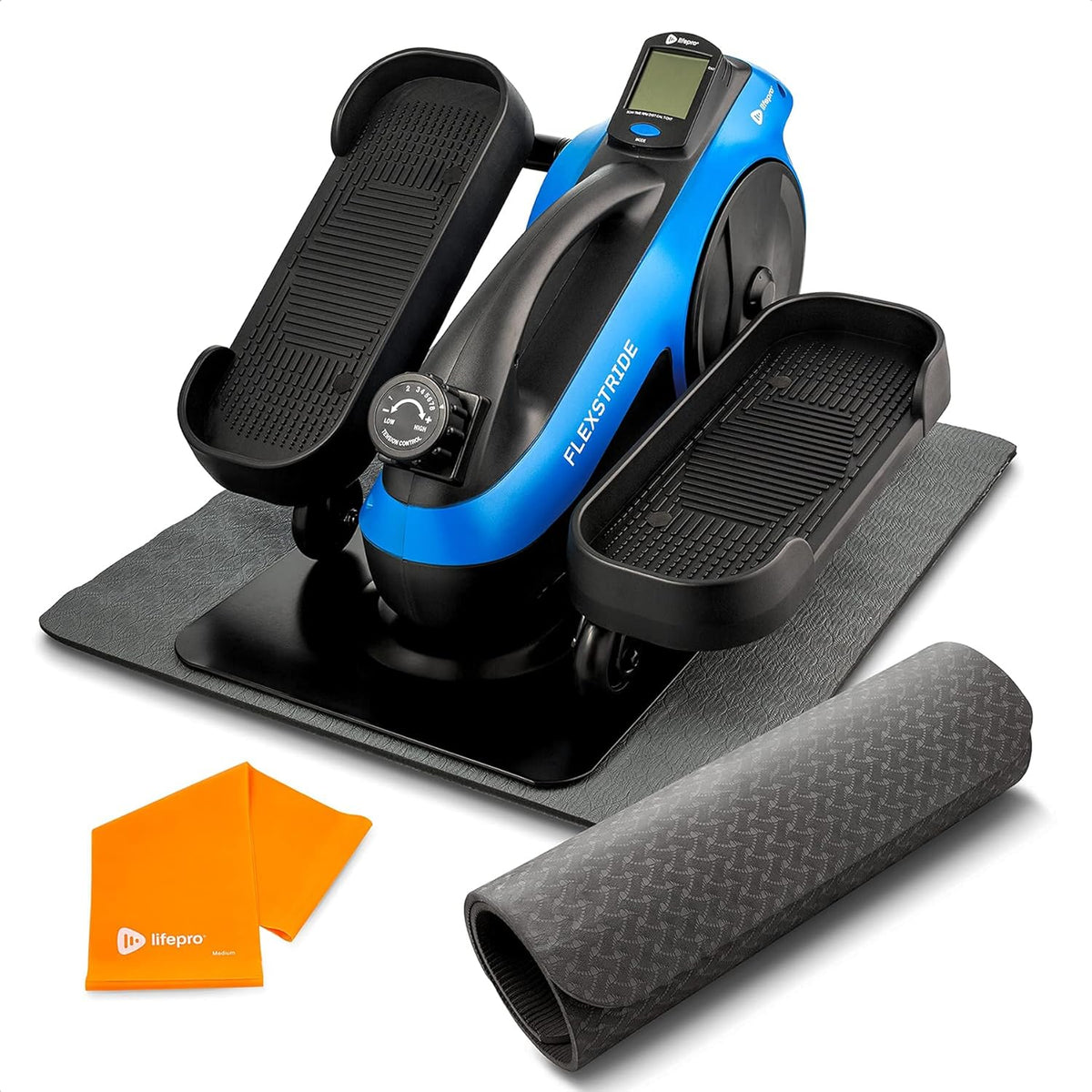 Under Desk Elliptical Bike Pedal Exerciser Blue A9788