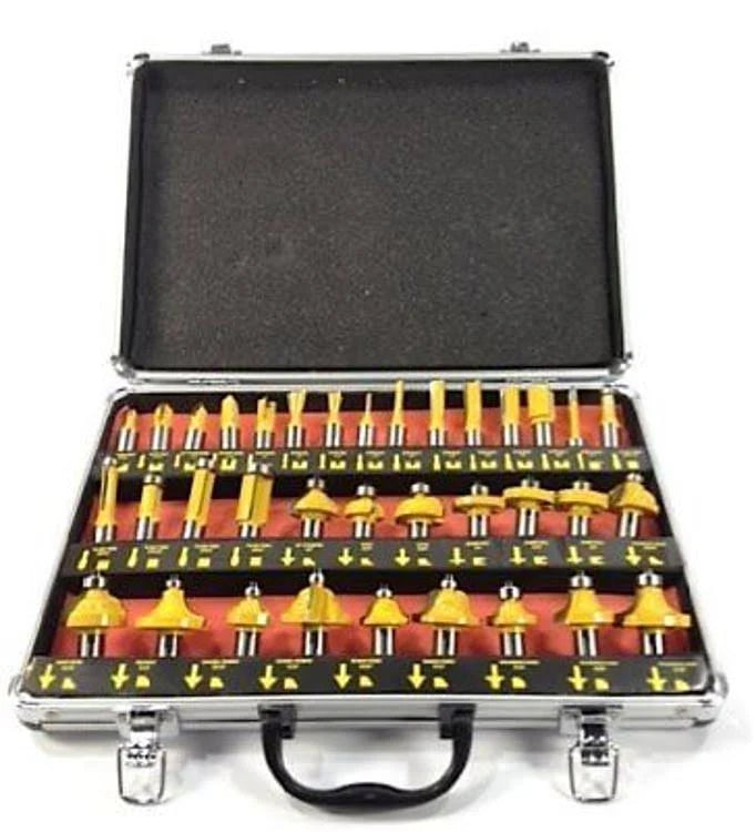 1/2 Inch Shank 35 Router Bit Set with Aluminum Case X75320