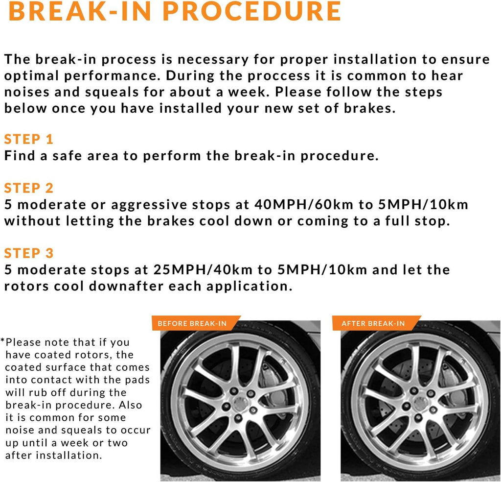 Front and Rear Brake Rotors with Carbon Ceramic Pads D625