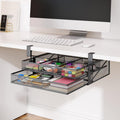Under Desk 2 Drawer Metal Drawer Organizer Large 15.6x12x4.7 Inches R85238