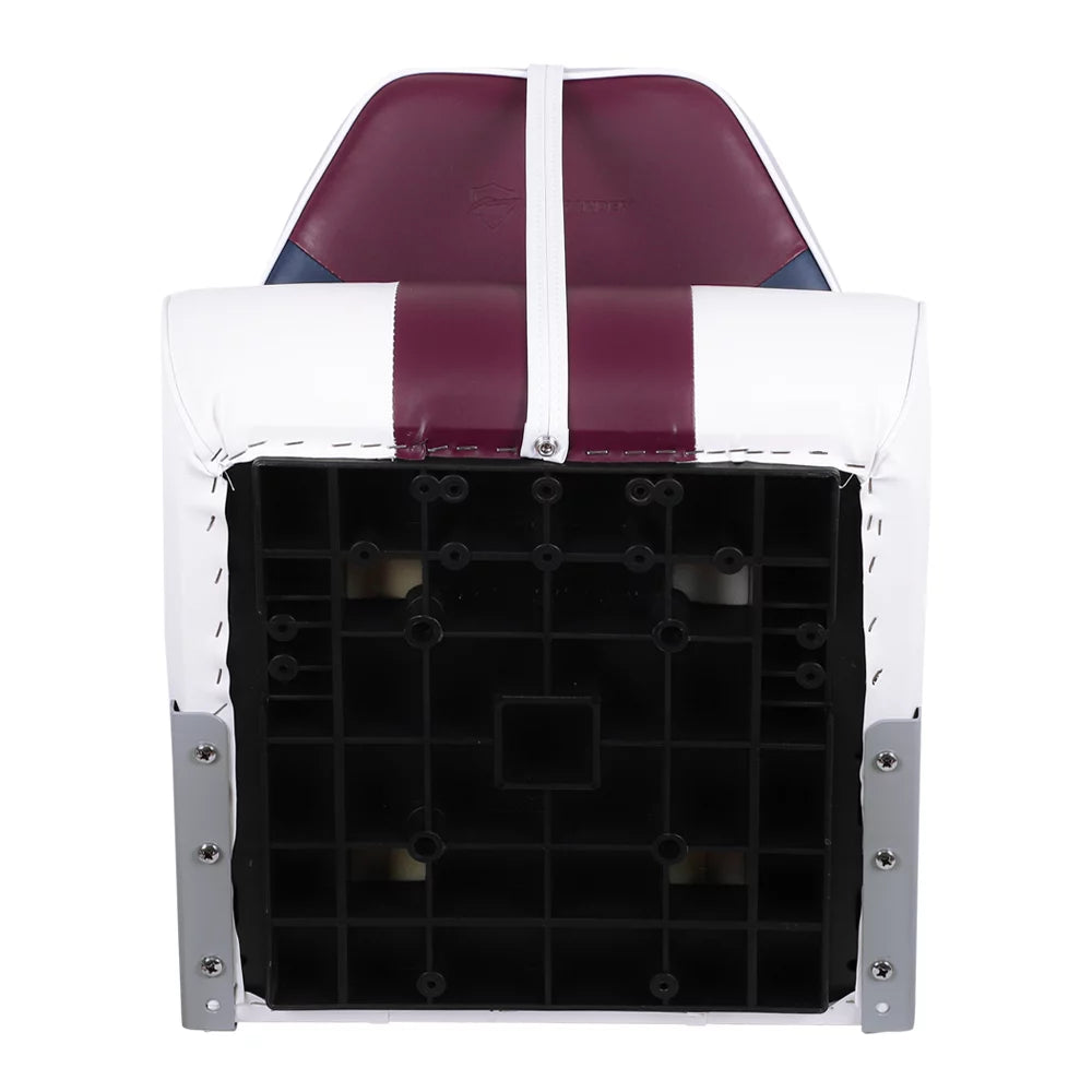 White/Burgundy/Navy High Back Folding Boat Seat D312323