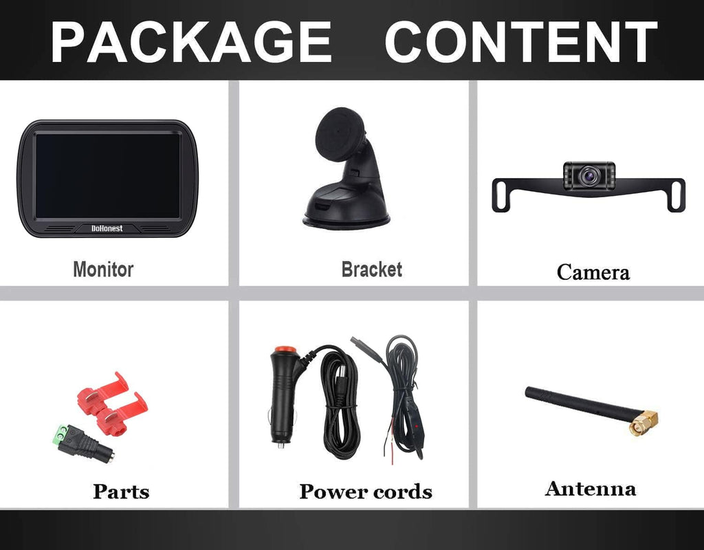 Wireless Backup Camera with 5'' Monitor HD 1080P R1871