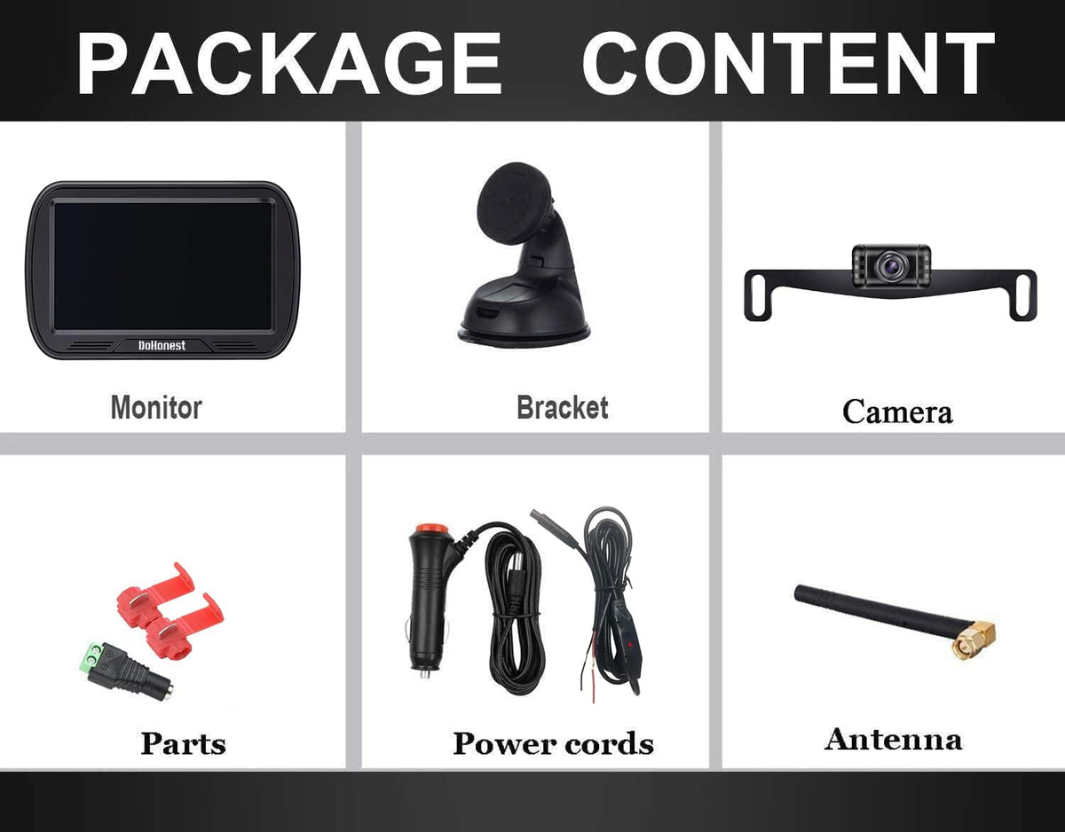 Wireless Backup Camera with 5'' Monitor HD 1080P R1871