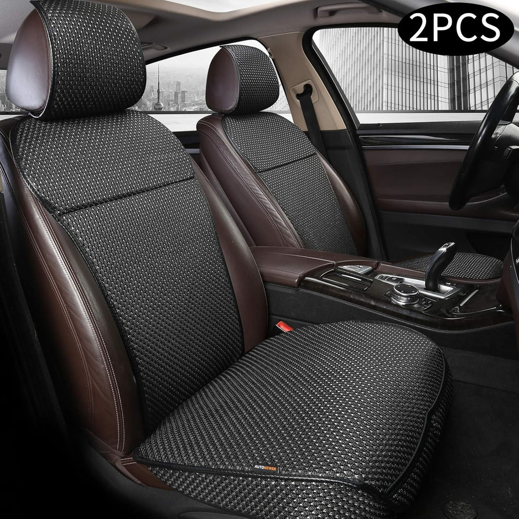 Black Grey 2PCS Breathable Car Seat Cover Y9699