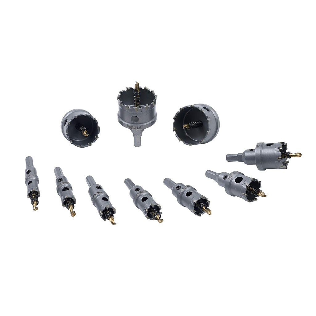 10 Pcs Carbide Hole Saw Set with Storage Case J896
