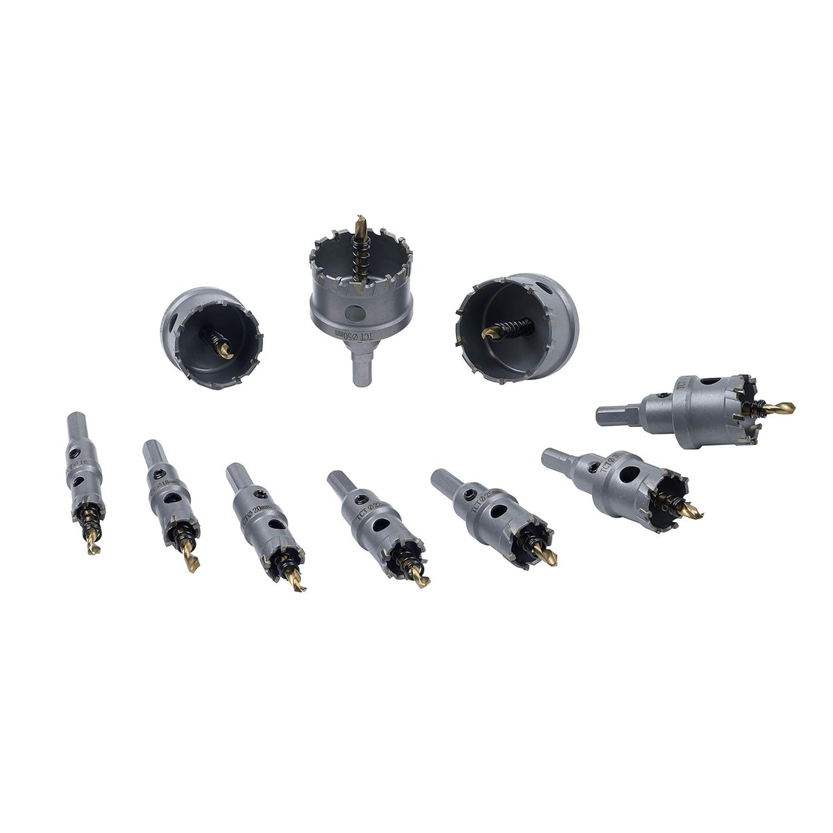 10 Pcs Carbide Hole Saw Set with Storage Case J896