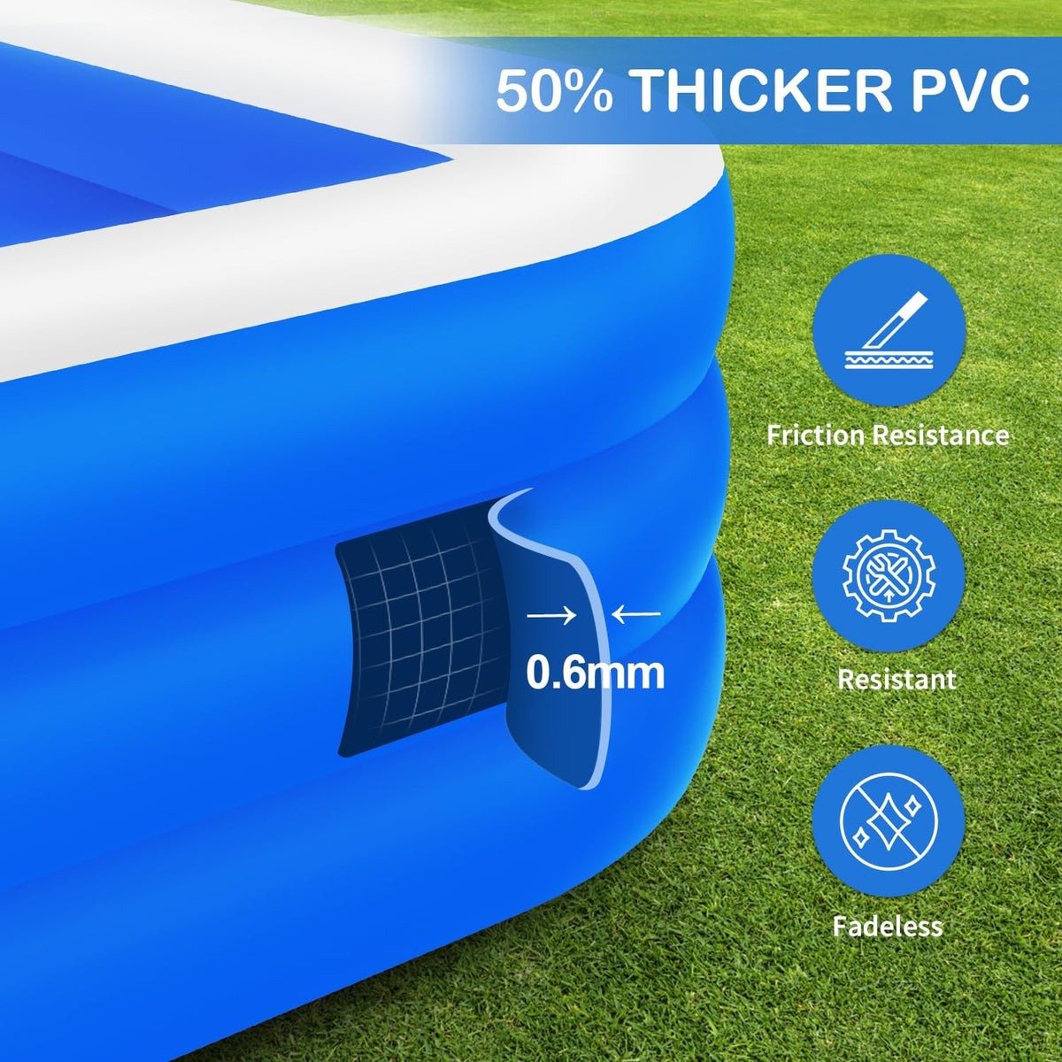 145" X 74" X 22" Inflatable Swimming Pool L9268