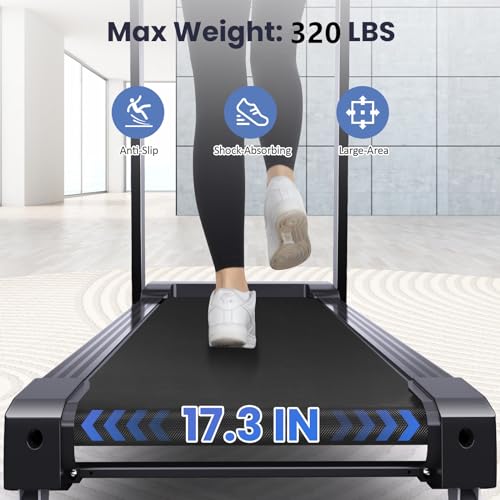 15% Auto Incline Folding Treadmill with Wide Belt, 320 lb Capacity R4292