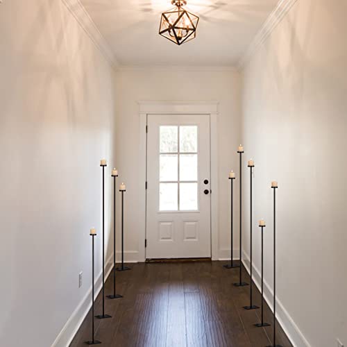 Black Metal Floor Candelabra Holder for 9 Arm Candlesticks F600