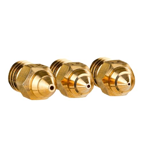 3D Printer Brass Nozzles Kit 0.4mm 0.6mm 0.8mm Pack of 8 K67370